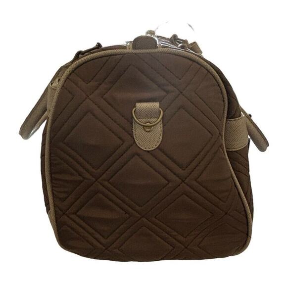 ADRIENNE VITTADINI Taupe Diamond Quilted 18" Travel Duffle Bag - Picture 2 of 11